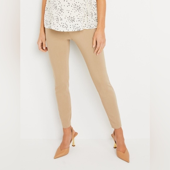 MOTHERHOOD MATERNITY The Maia Skinny Ankle Maternity Khaki Pants Size - Picture 2 of 9